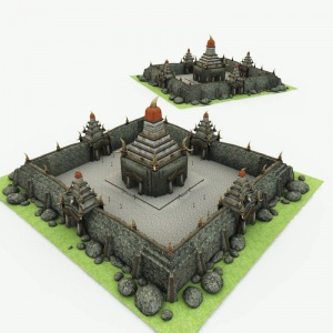 Orc Village Church 3D Building