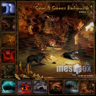 Caves and Caverns Backgrounds Volume 1 