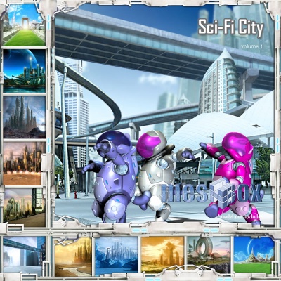 Sci Fi City Backgrounds Volume 1  