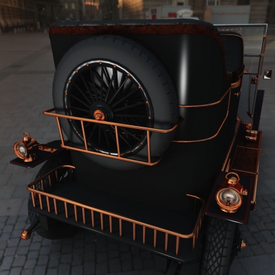Clockwork Steampunk Automobile